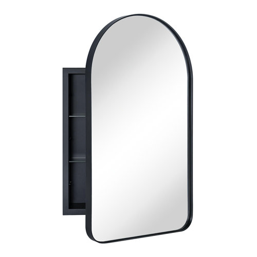 Ebern Designs Aristes 16'' W 28'' H Recessed Framed Medicine